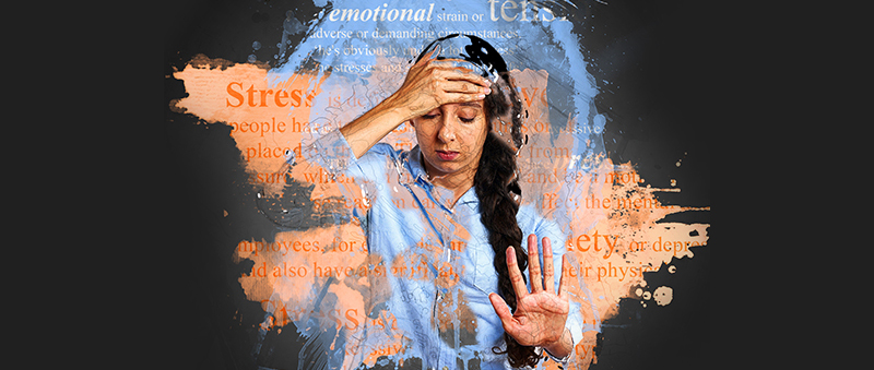 The physical effects of stress depicted