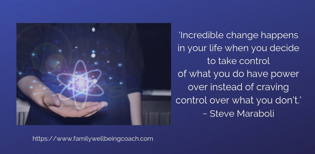Quote by Steve Maraboli ~ Take Control of Your Life