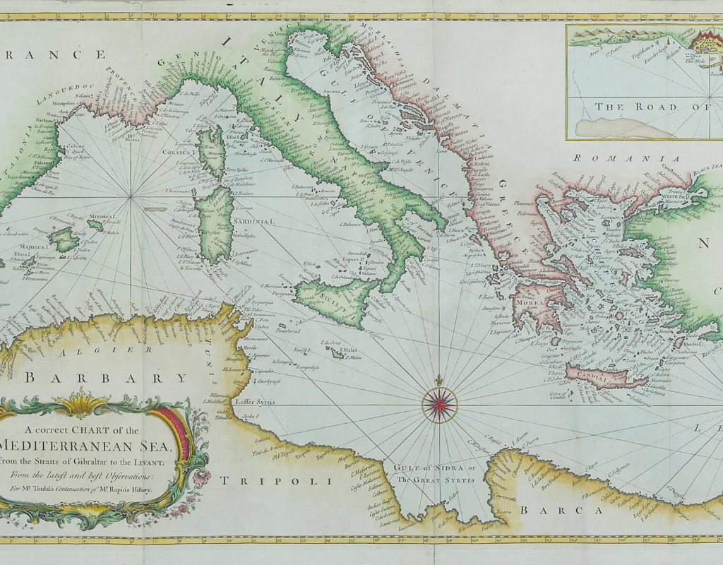 Map of the Mediterranean sea